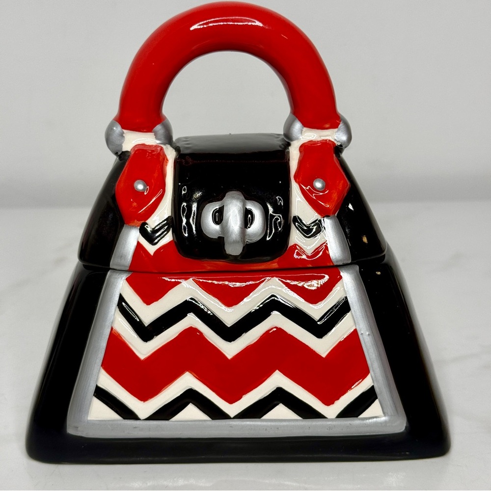 David's Cookies Purse Cookie Jar with Lid